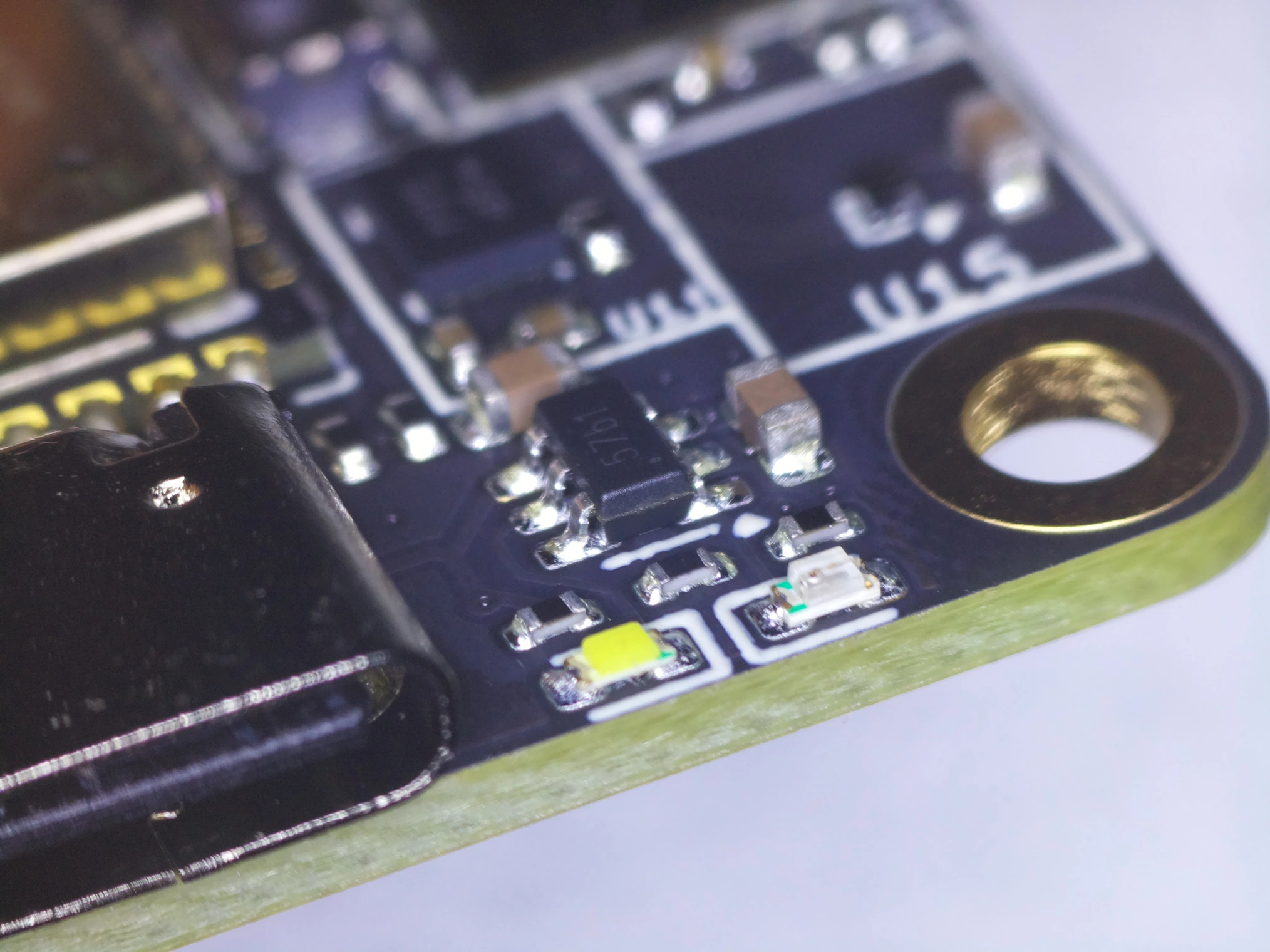 TP4057 battery charger IC, next to USB-C port